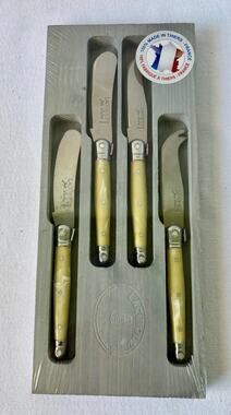 French Modern Laguiole  Stainless Steel Charcoal Gray Resin Steak Knives Set  6